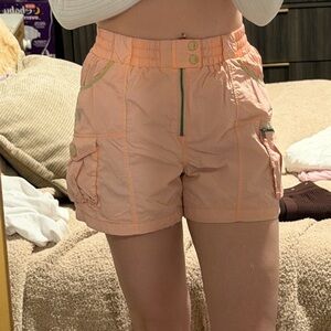 Free People Peach Cargo Shorts